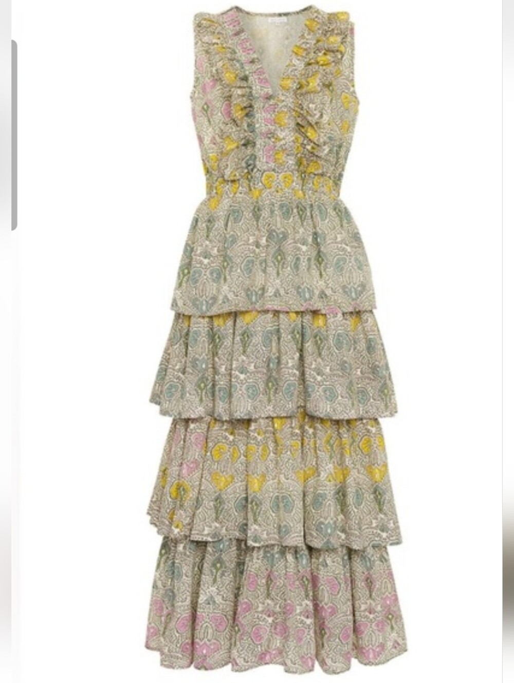Anna Cate Charlotte Maxi Dress Sunrise Print L